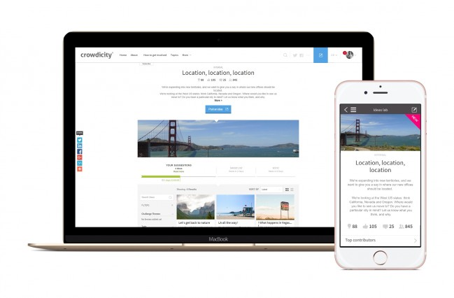screenshot of Medallia Ideas